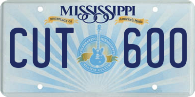 MS license plate CUT600