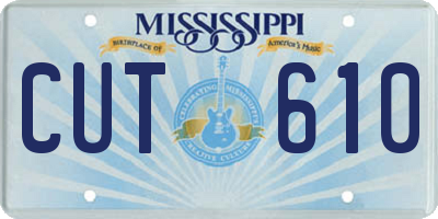 MS license plate CUT610