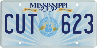 MS license plate CUT623