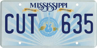 MS license plate CUT635