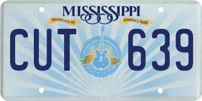 MS license plate CUT639