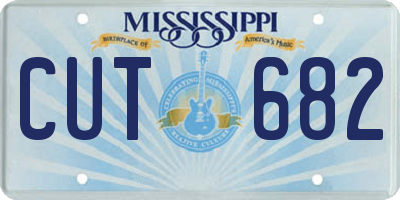 MS license plate CUT682