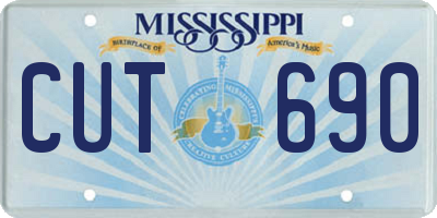 MS license plate CUT690