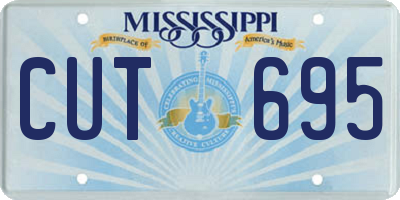 MS license plate CUT695