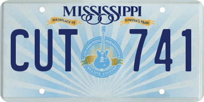 MS license plate CUT741