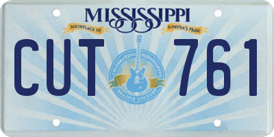 MS license plate CUT761