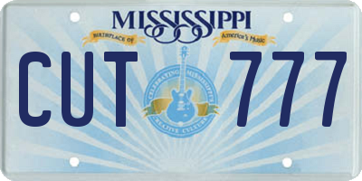 MS license plate CUT777