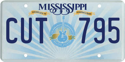 MS license plate CUT795