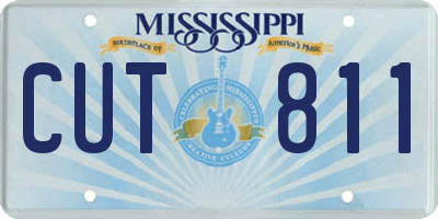 MS license plate CUT811
