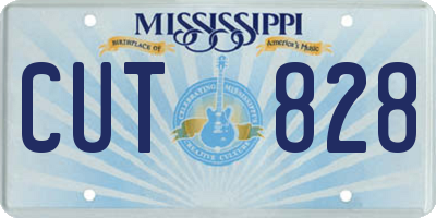 MS license plate CUT828