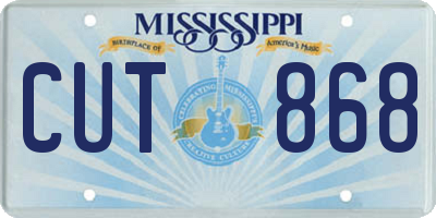 MS license plate CUT868