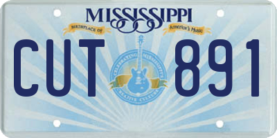 MS license plate CUT891