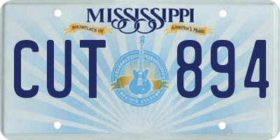 MS license plate CUT894
