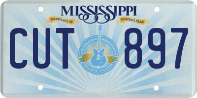 MS license plate CUT897