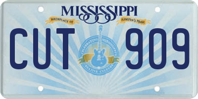 MS license plate CUT909