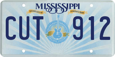 MS license plate CUT912