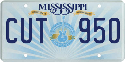 MS license plate CUT950