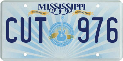 MS license plate CUT976