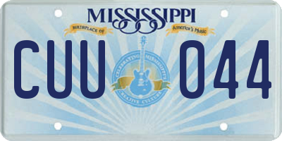 MS license plate CUU044