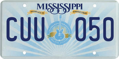 MS license plate CUU050
