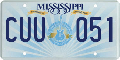 MS license plate CUU051