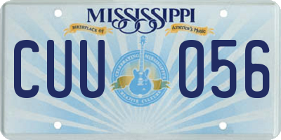 MS license plate CUU056