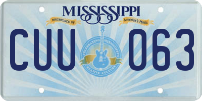 MS license plate CUU063