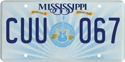 MS license plate CUU067