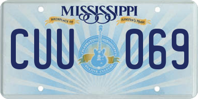 MS license plate CUU069