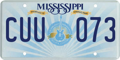 MS license plate CUU073