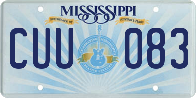MS license plate CUU083