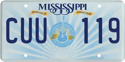 MS license plate CUU119