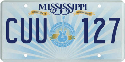 MS license plate CUU127