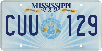 MS license plate CUU129