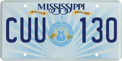 MS license plate CUU130