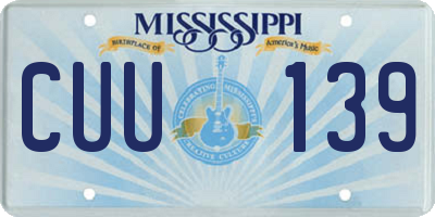 MS license plate CUU139