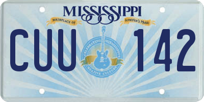 MS license plate CUU142