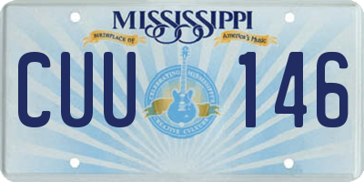 MS license plate CUU146