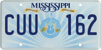 MS license plate CUU162