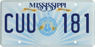 MS license plate CUU181