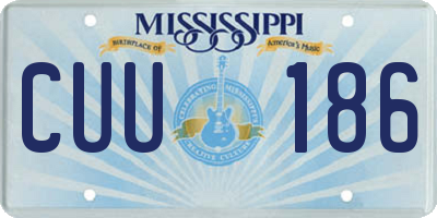 MS license plate CUU186