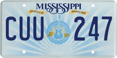 MS license plate CUU247