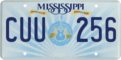 MS license plate CUU256