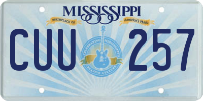 MS license plate CUU257