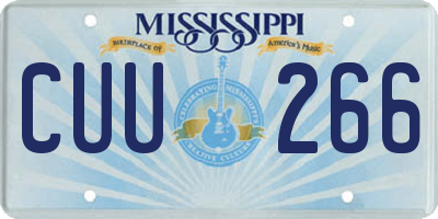 MS license plate CUU266