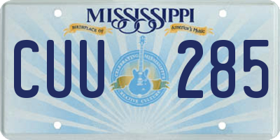 MS license plate CUU285