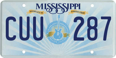 MS license plate CUU287