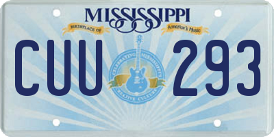 MS license plate CUU293