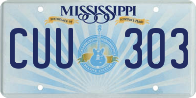 MS license plate CUU303