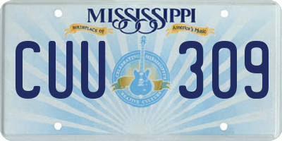 MS license plate CUU309